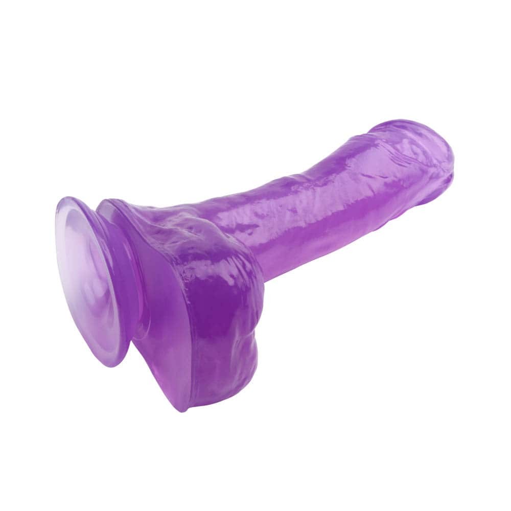 Dildo Chisa Novelties cu testicule - si ventuza Inch Purple lungime 19 cm diametru 4.3 cm 759746543615