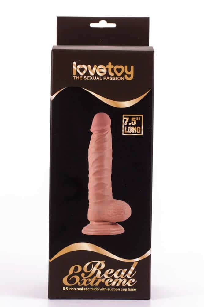 Dildo Lovetoy cu testicule - si ventuza Real Extreme 1 lungime 19 cm diametru 3.8 cm 6970260901932