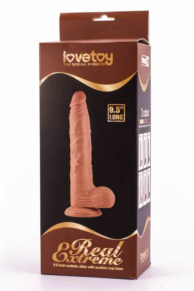 Dildo Lovetoy cu testicule - si ventuza Real Extreme 2 lungime 24 cm diametru 4.1 cm 6970260901956
