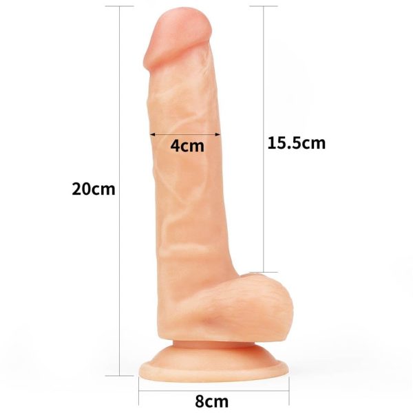 Dildo Lovetoy cu testicule - si ventuza The Ultra Soft Dude 2 lungime 20.5 cm diametru 3.5 cm 6970260907965