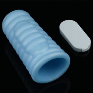 Inel pentru Penis Wave Knights Ring cu vibratii Lovetoy diametru 3.7 - 4.8 cm Albastru 6970260908993