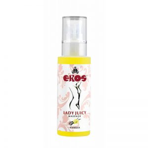 Lubrifiant pe baza de apa Eros Aromat si miros placut Lady Juicy Massage Vanilla 125 ml