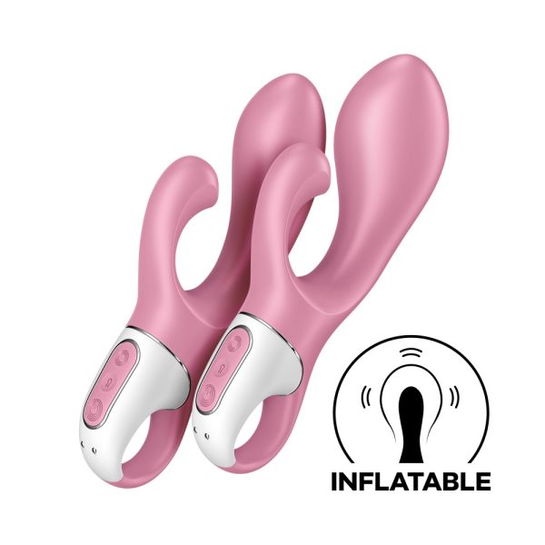 Vibrator Air Pump Bunny 2 Satisfyer stimulare clitoris - punctul G lungime 20 cm grosime 4.2 cm 4061504038575