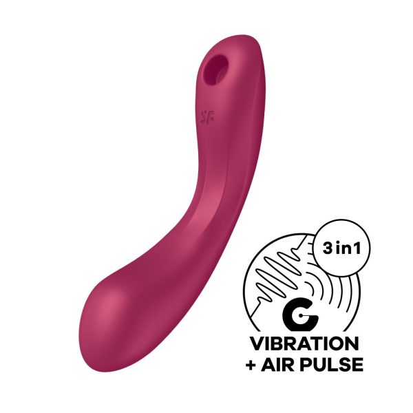 Vibrator Curvy Trinity 1 Satisfyer stimulare clitoris - punctul G lungime 17.5 cm grosime 3.9 cm 4061504036496