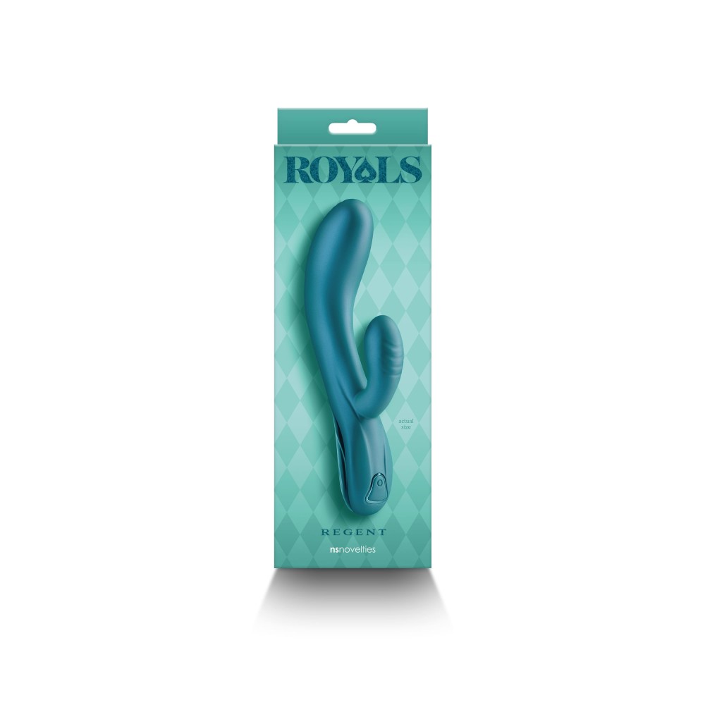 Vibrator Royals Regent Metallic Green NS Toys stimulare clitoris - punctul G lungime 19.3 cm grosime 3.8 cm 657447107160